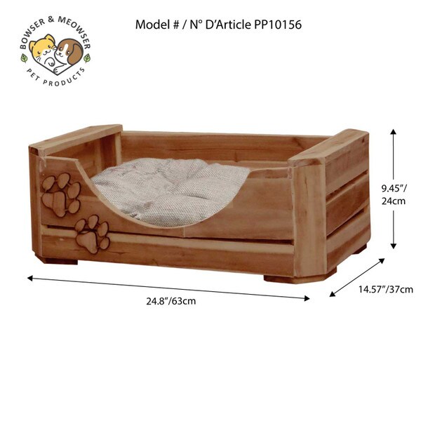 Eco-friendly wooden pet bed