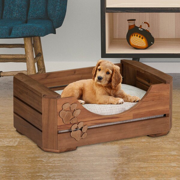 Eco-friendly wooden pet bed