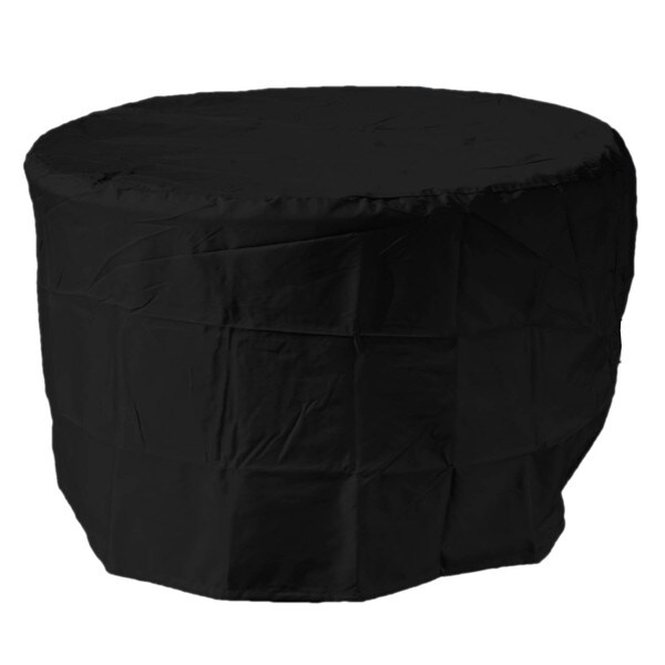 Black water-resistant firepit cover